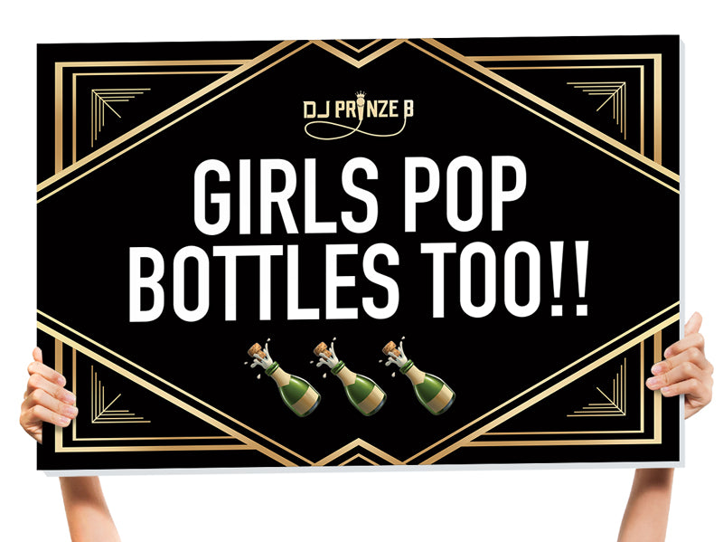 club bottle sign