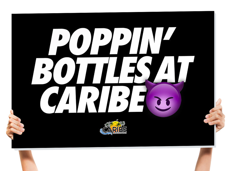 bottle service signs