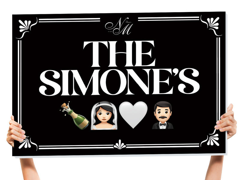 bottle service sign for wedding