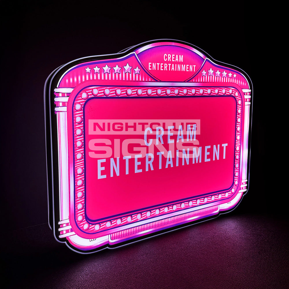 LED bottle service sign