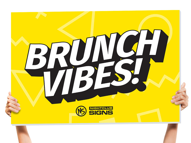 brunch party sign