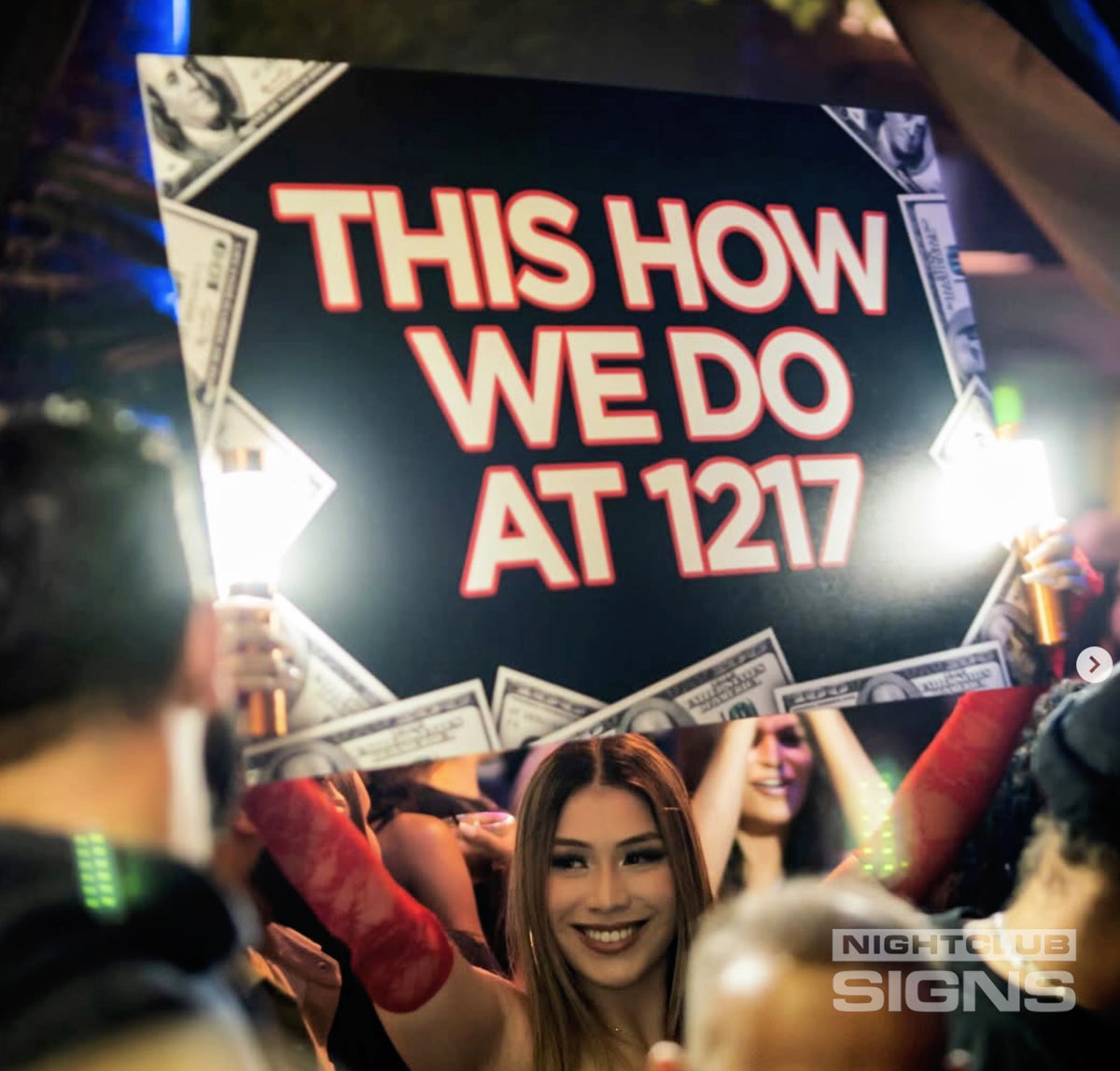 funny bottle service signs