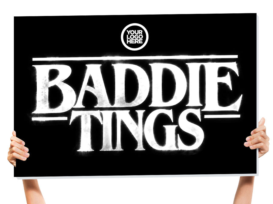 Baddie Tings Halloween Bottle Service Sign