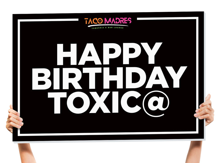 happy birthday nightclub sign