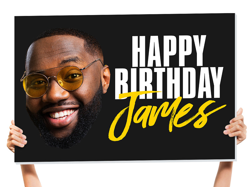 custom happy birthday sign
