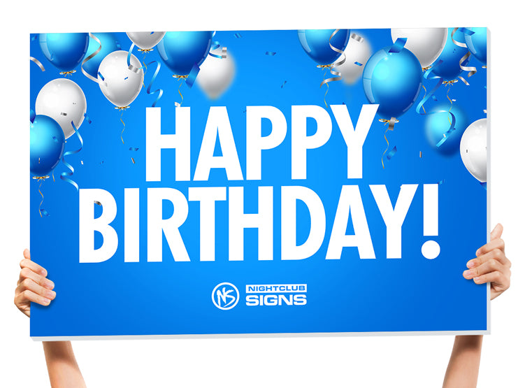happy birthday welcome sign