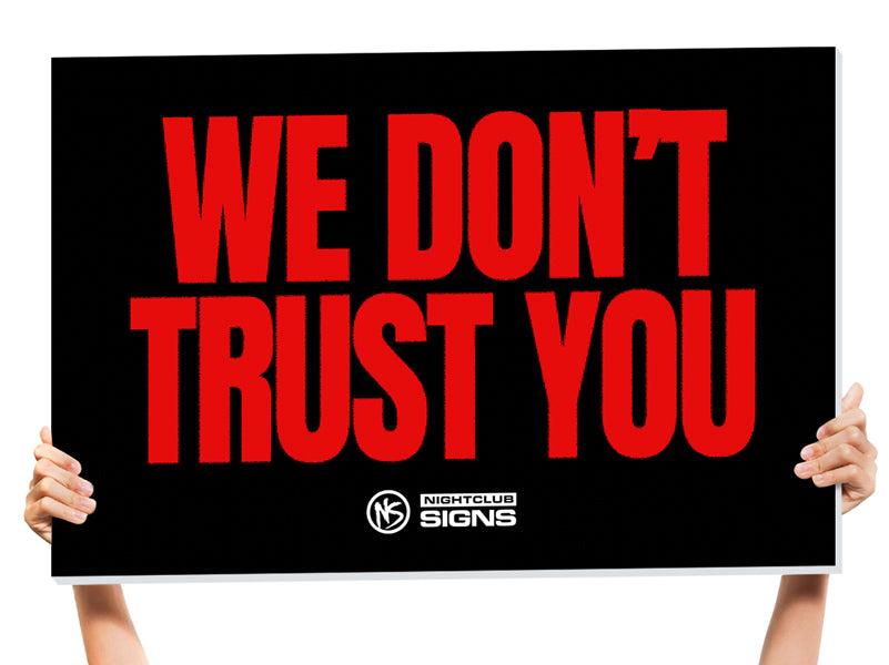 Vip bottle service signs