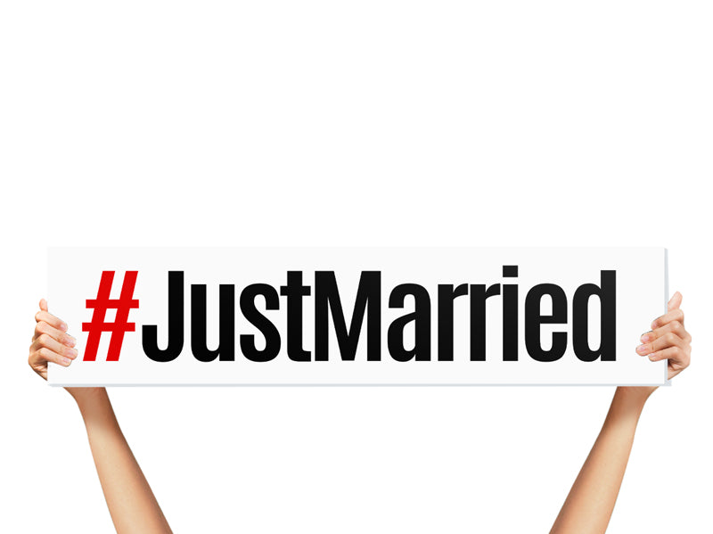 just married sign