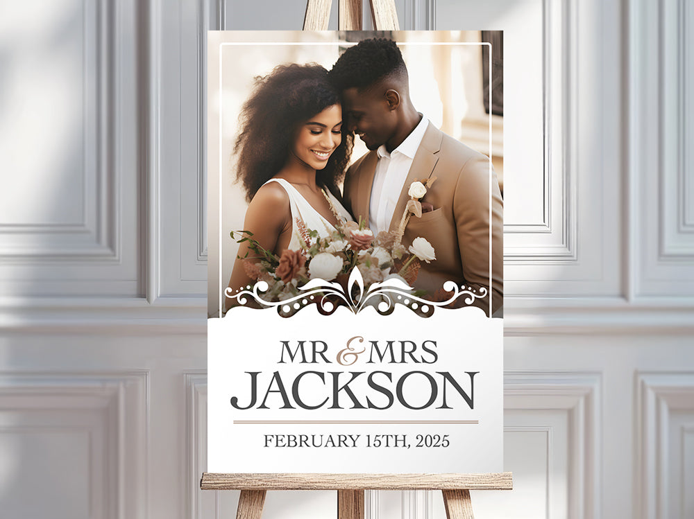 married portrait sign