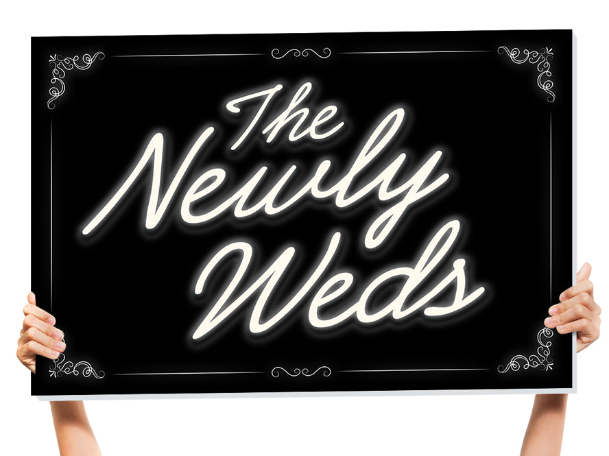 newly weds wedding sign