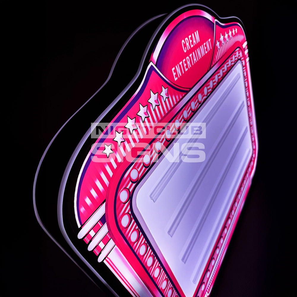 custom bottle service sign