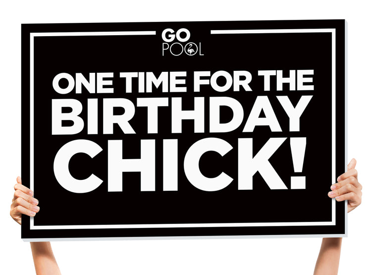 Bottle girl signs birthday celebration