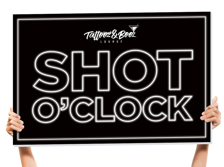 shot o clock sign