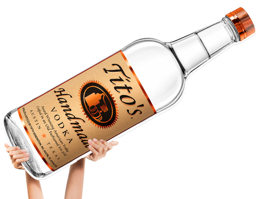 titos vodka bottle service sign