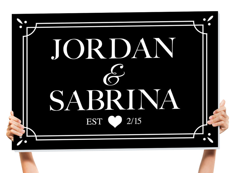 names married sign board