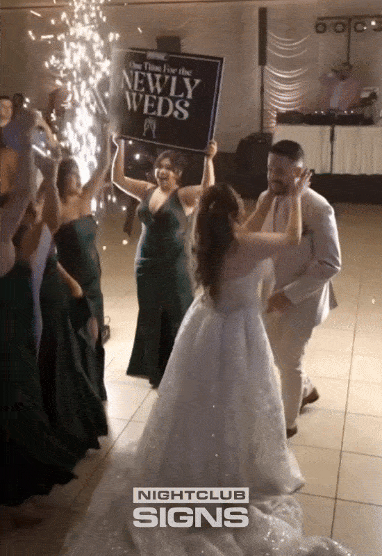 bottle service signs for wedding
