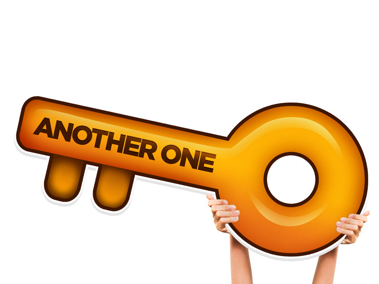 Another One Key Cutout Bottle Service Sign