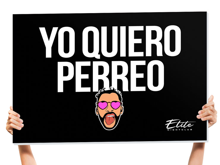 Bad Bunny Bottle Service Sign