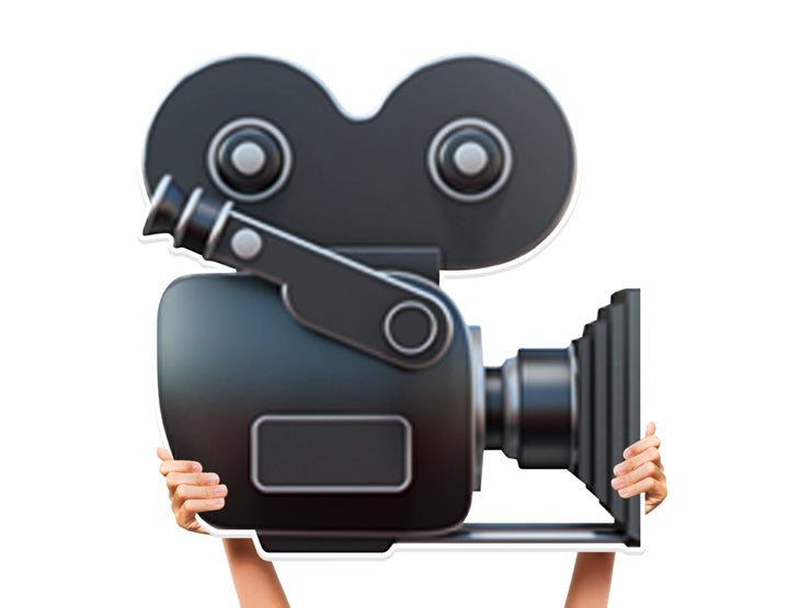 Movie Camera Cutout Bottle Service Sign