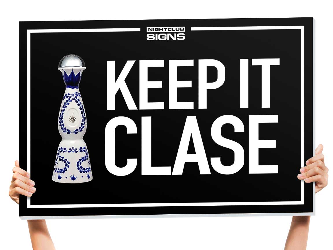 Case Azul Bottle Service Sign