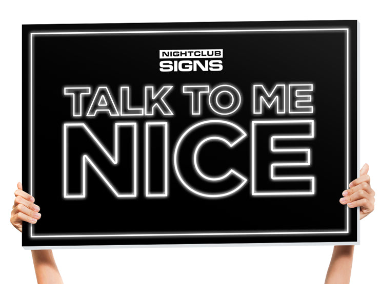 Custom Glow Text Bottle Service Sign