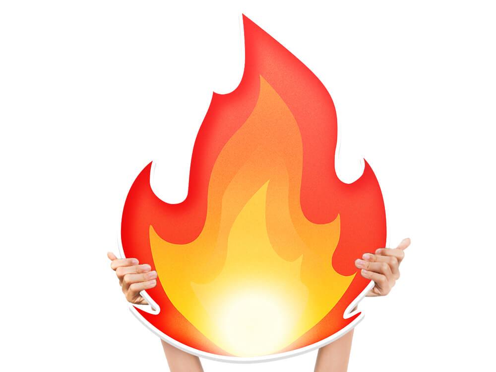 Fire Cutout Bottle Service Sign