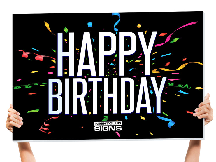 happy birthday sign