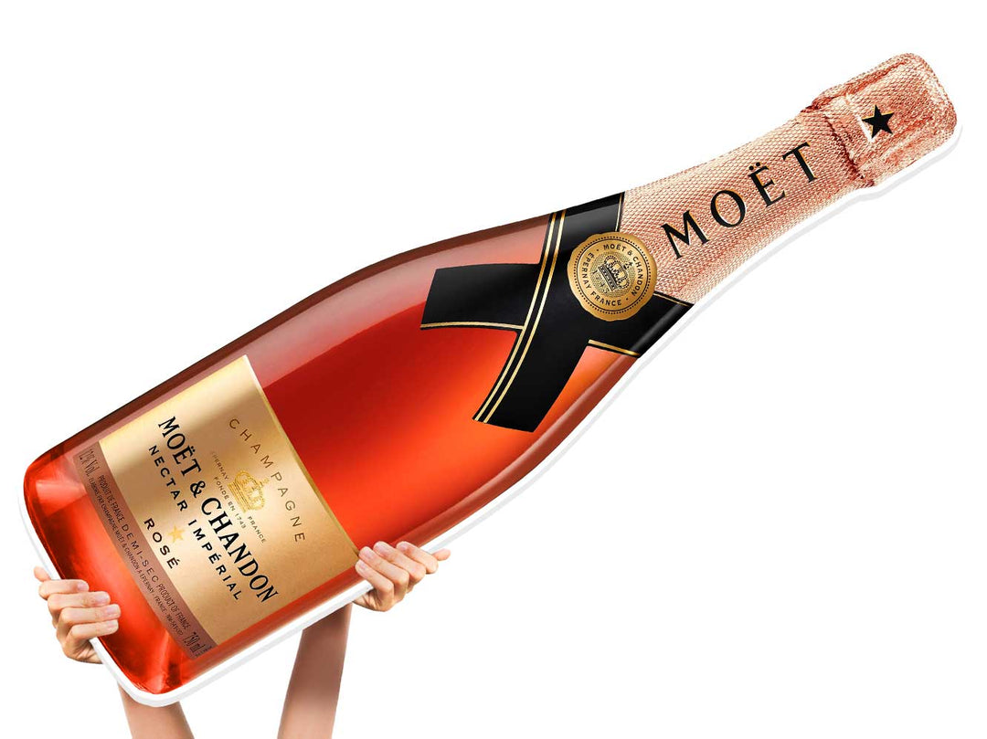 Moet Rose Cutout Bottle Service Sign