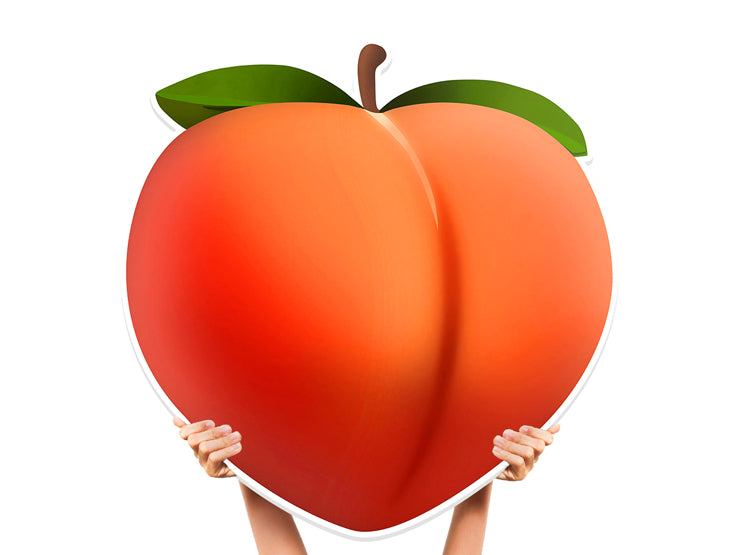 Peach cutout Bottle Service Sign