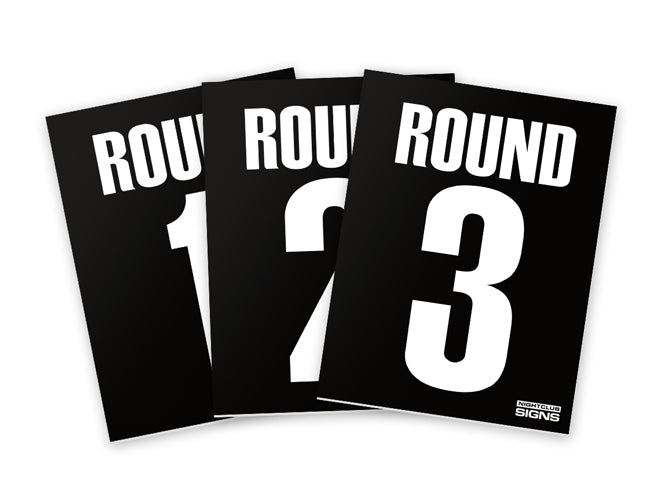 3pc. Round Cards Bottle Service Sign – Nightclub Signs