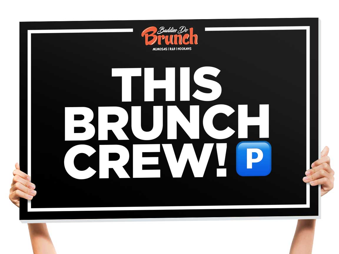 brunch bottle sign