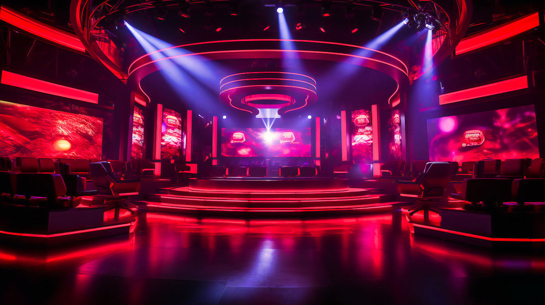 Modern nightclub interior with dynamic lighting and nightlife atmosphere