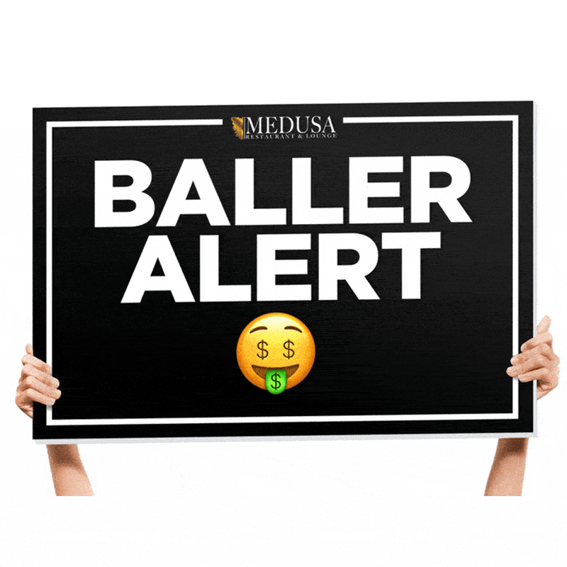 bottle service signs