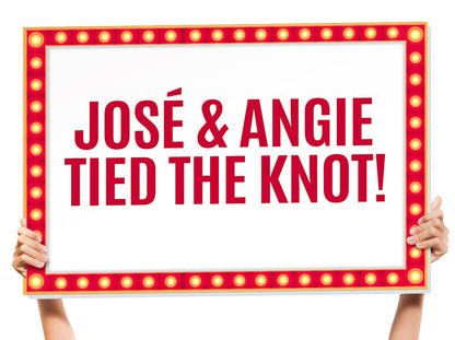 tied the knot sign wedding