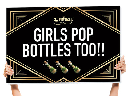 club bottle sign