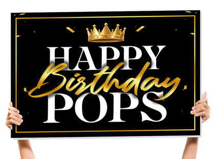 happy birthday pops sign