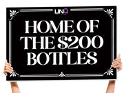 bottle service sign