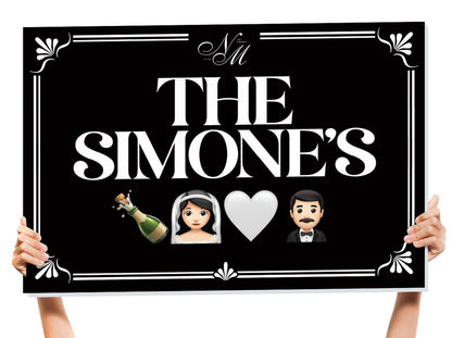 bottle service sign for wedding