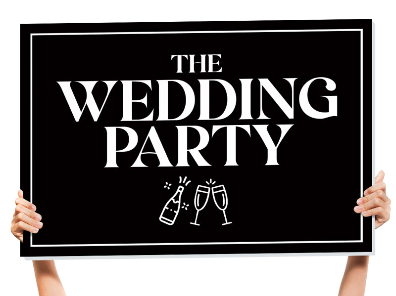 wedding party sign