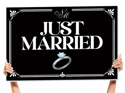 just married sign