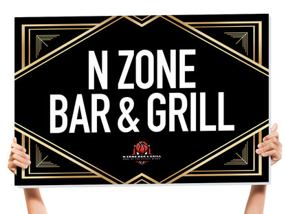 bar party sign