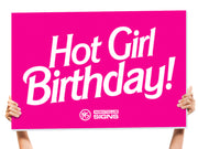 hot girl birthday sign