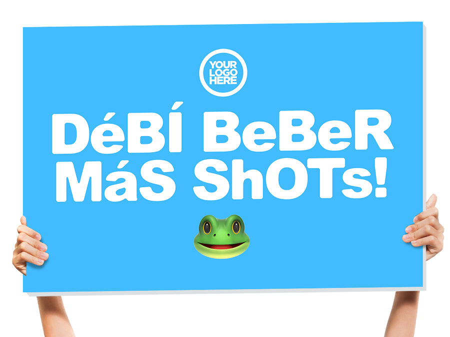Debi Beber Mas shots sign