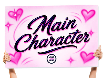 barbie bottle service sign customizable for nightclub , placement to add logo and change text sign