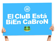 bad bunny party sign