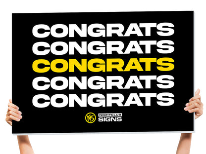 congrats party sign
