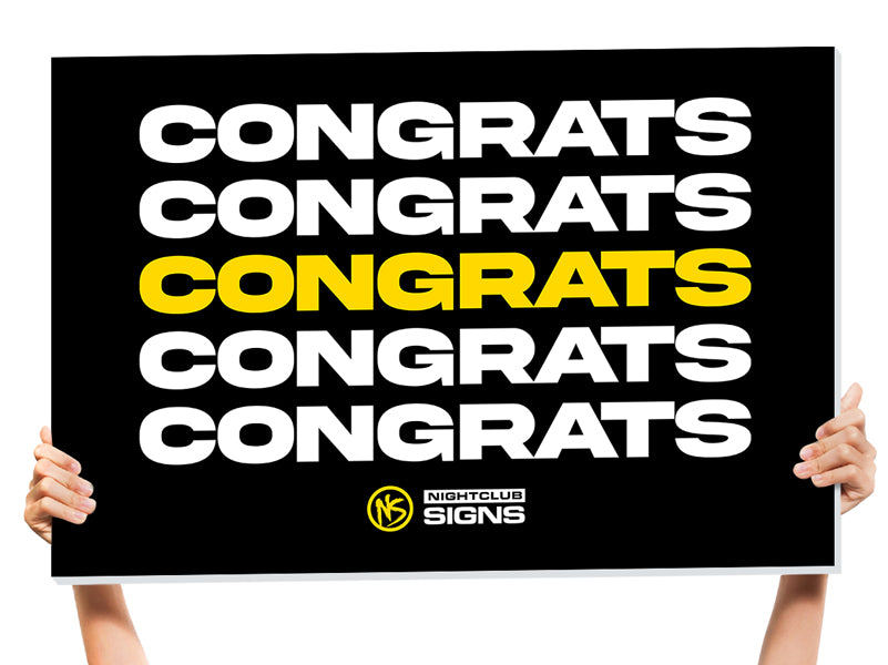 congrats party sign