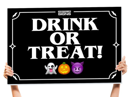 halloween bottle sign