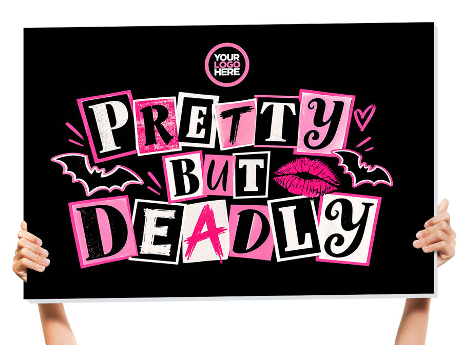 halloween bottle girl sign
