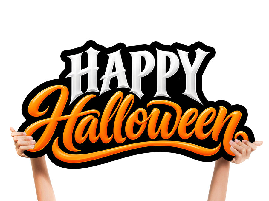 Happy Halloween Prop Bottle Service Sign